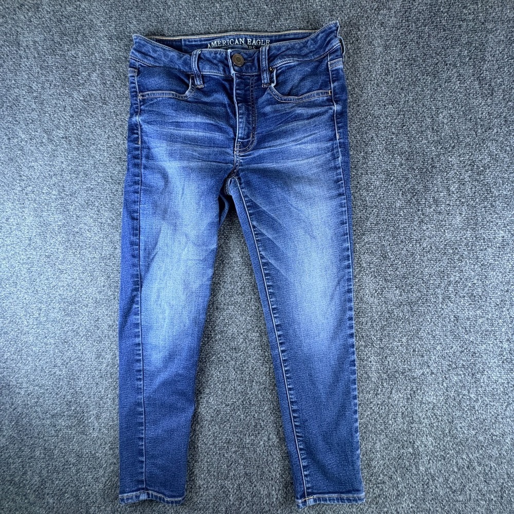 American Eagle Outfitters Jegging Crop Jeans Womens 28x22.5 Blue Denim Cotton